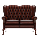 Gladstone 2 Sits Chesterfield Soffa Antique Chestnut