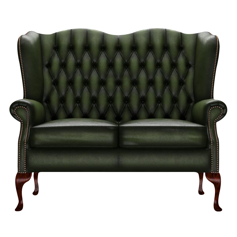 Gladstone 2 Sits Chesterfield Soffa Antique Green