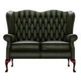 Gladstone 2 Sits Chesterfield Soffa Antique Green