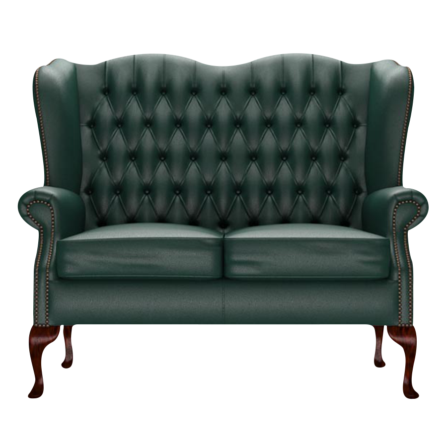 Gladstone 2 Sits Chesterfield Soffa Birch Forest Green