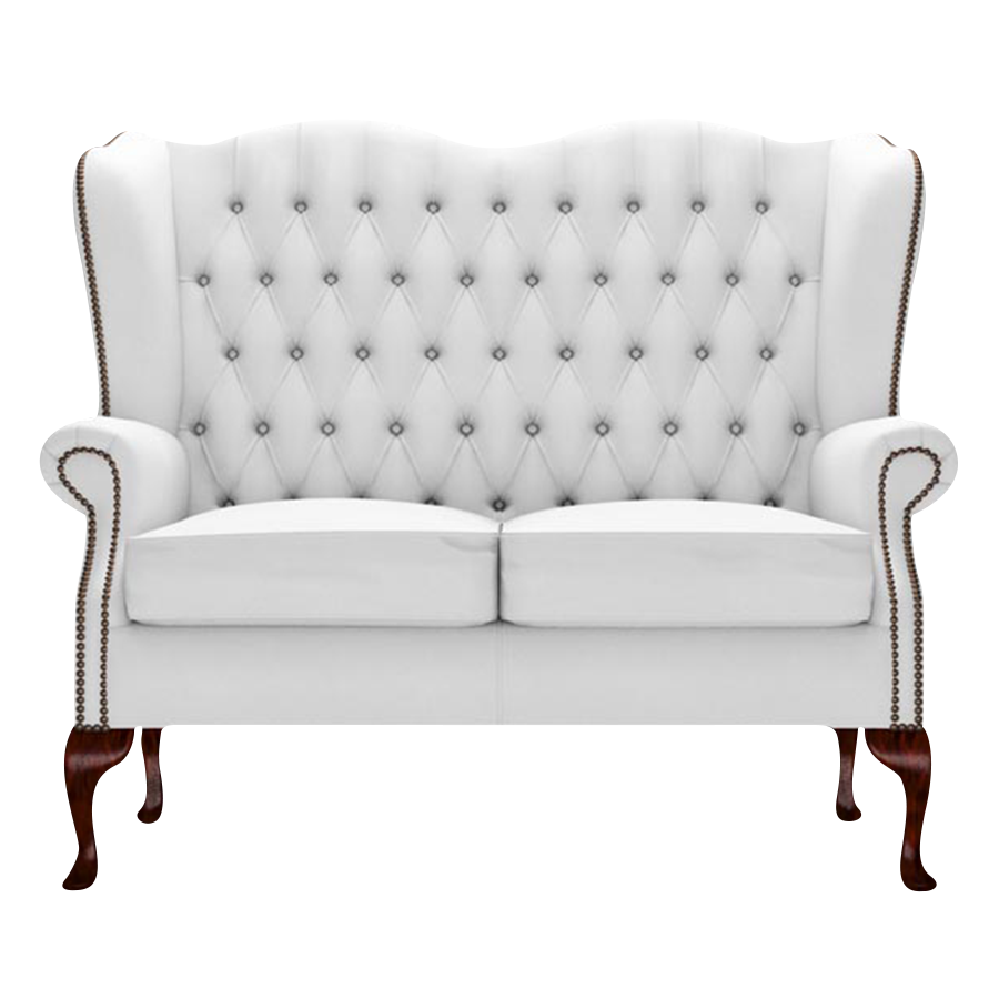 Gladstone 2 Sits Chesterfield Soffa Birch White