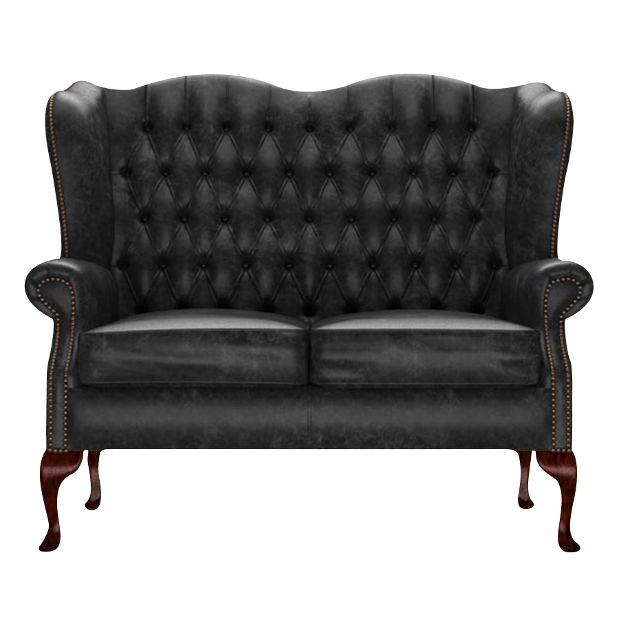 Gladstone 2 Sits Chesterfield Soffa Etna Black