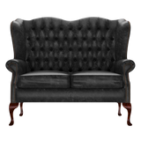Gladstone 2 Sits Chesterfield Soffa Etna Black