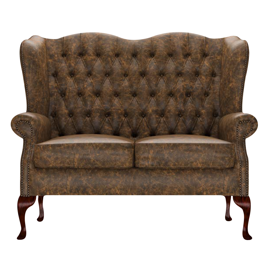 Gladstone 2 Sits Chesterfield Soffa Etna Brandy