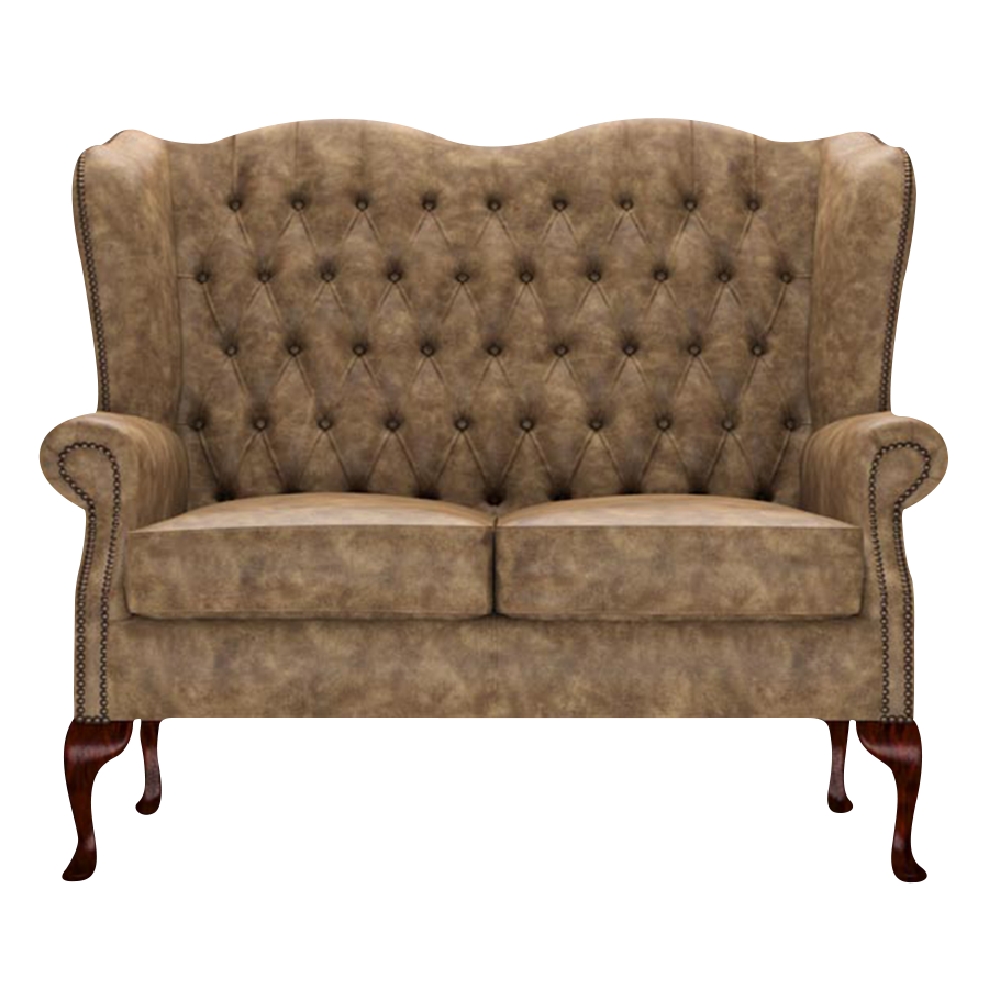 Gladstone 2 Sits Chesterfield Soffa Etna Camel