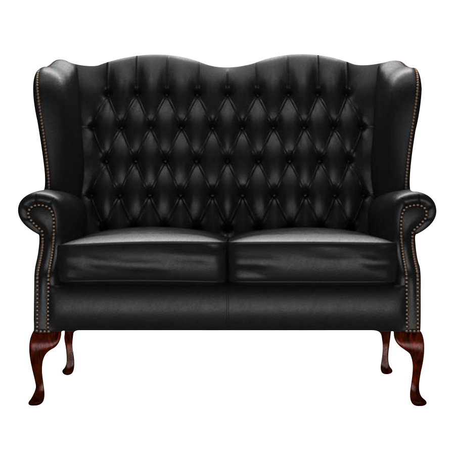 Gladstone 2 Sits Chesterfield Soffa Old English Black