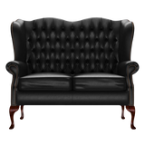 Gladstone 2 Sits Chesterfield Soffa Old English Black