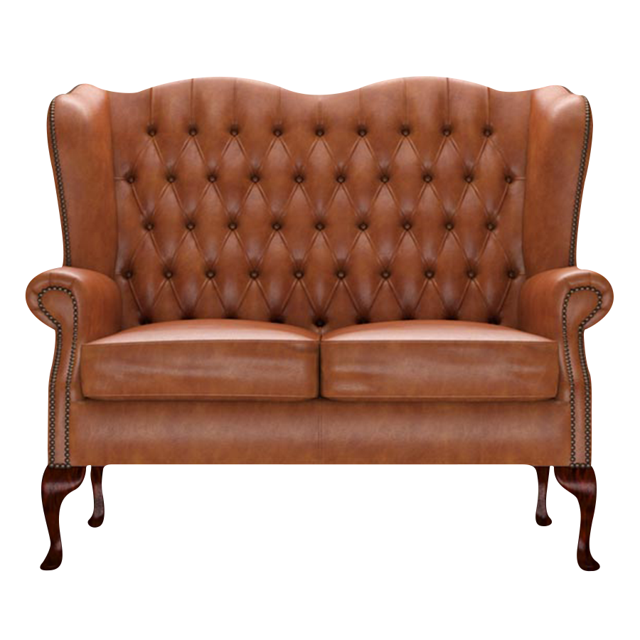 Gladstone 2 Sits Chesterfield Soffa Old English Bruciato