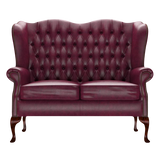 Gladstone 2 Sits Chesterfield Soffa Old English Burgundy