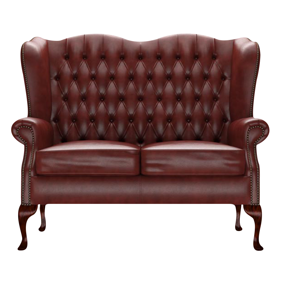 Gladstone 2 Sits Chesterfield Soffa Old English Chestnut