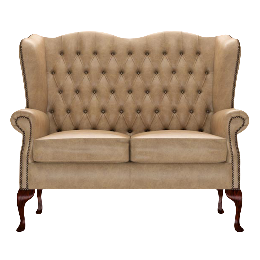 Gladstone 2 Sits Chesterfield Soffa Old English Parchment