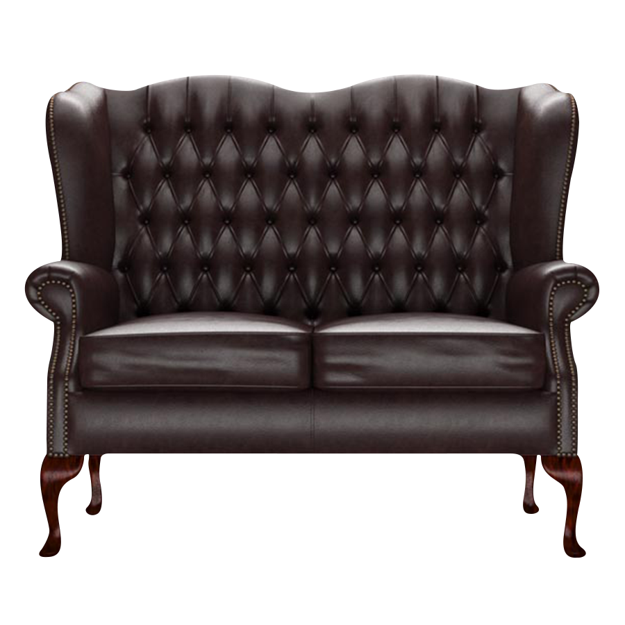 Gladstone 2 Sits Chesterfield Soffa Old English Smoke