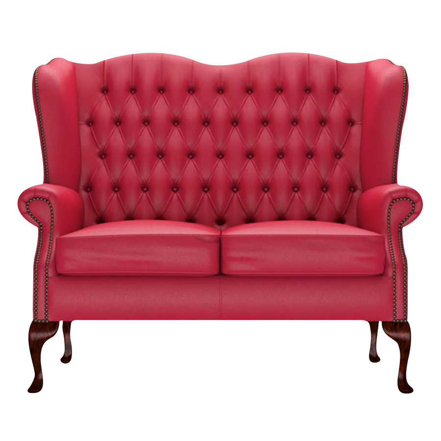 Gladstone 2 Sits Chesterfield Soffa Shelly Flame Red