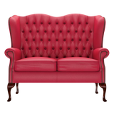 Gladstone 2 Sits Chesterfield Soffa Shelly Flame Red