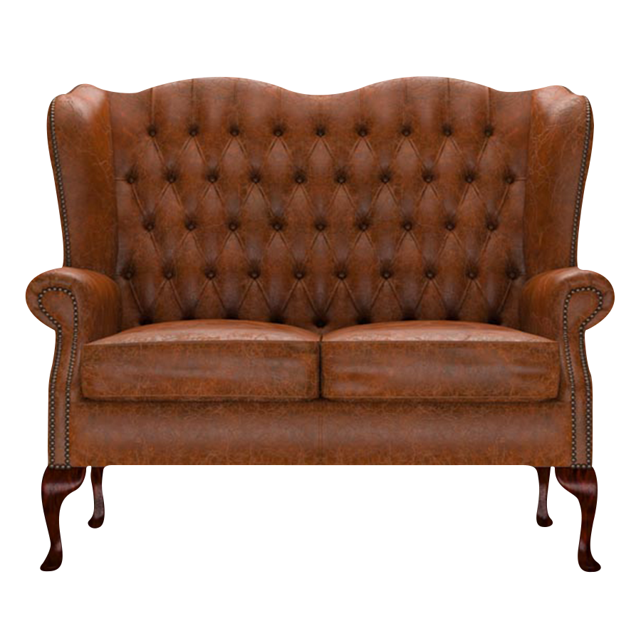 Gladstone 2 Sits Chesterfield Soffa Tudor Chestnut