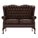 Gladstone 2 Sits Chesterfield Soffa Tudor Mahogany