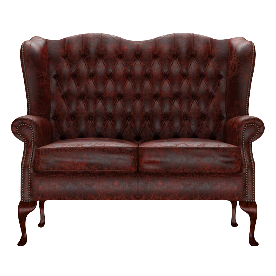 Gladstone 2 Sits Chesterfield Soffa Tudor Oxblood