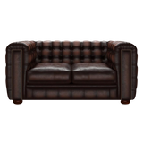 Kingsley 2 Sits Chesterfield Soffa Antique Brown