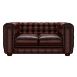 Kingsley 2 Sits Chesterfield Soffa Antique Chestnut