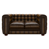 Kingsley 2 Sits Chesterfield Soffa Antique Gold