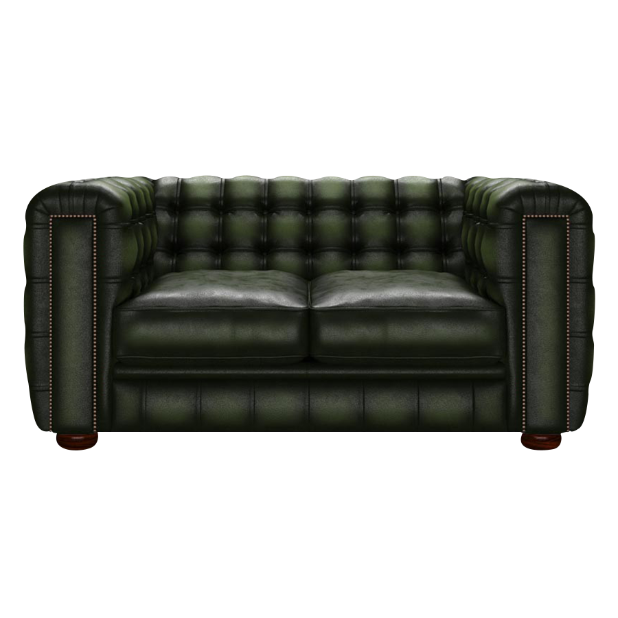 Kingsley 2 Sits Chesterfield Soffa Antique Green