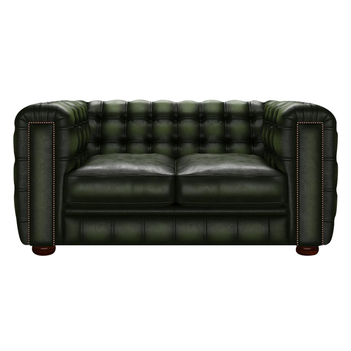 Kingsley 2 Sits Chesterfield Soffa Antique Green