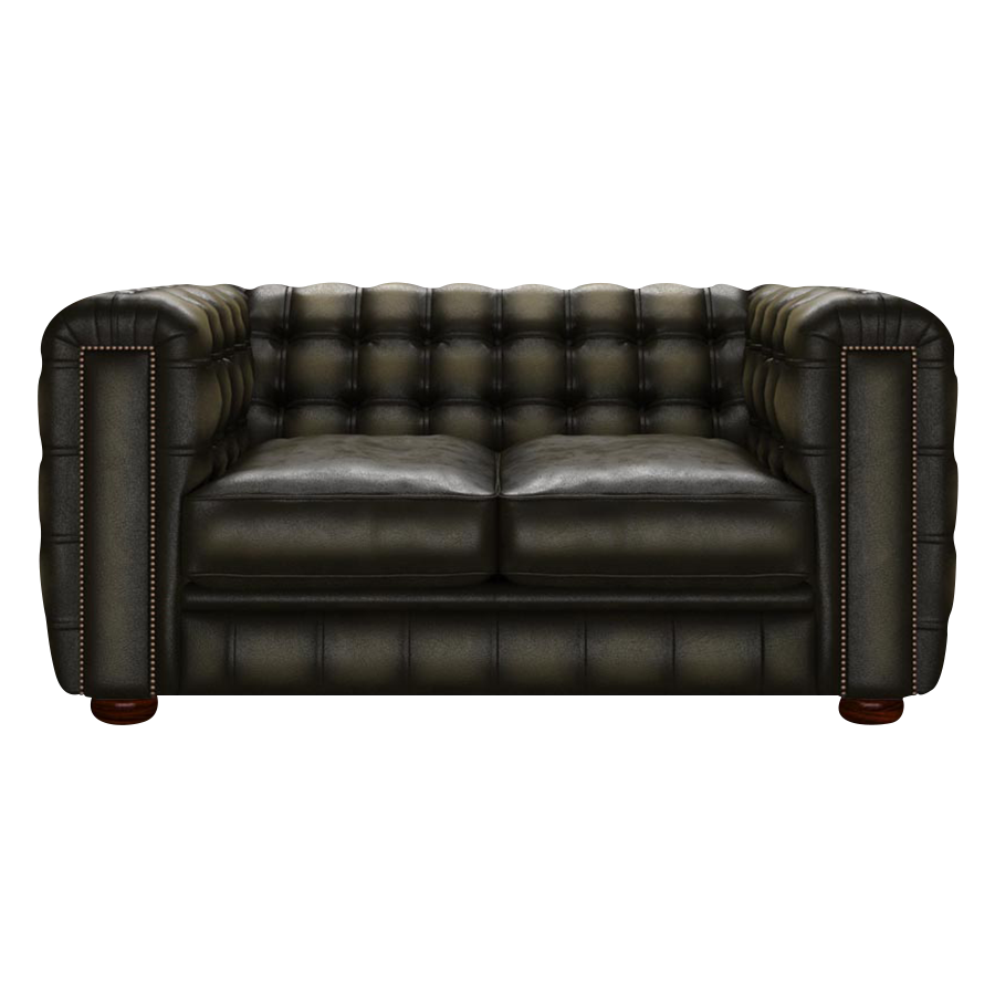 Kingsley 2 Sits Chesterfield Soffa Antique Olive
