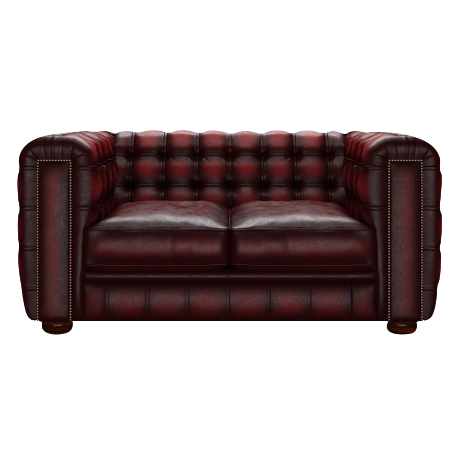Kingsley 2 Sits Chesterfield Soffa Antique Red