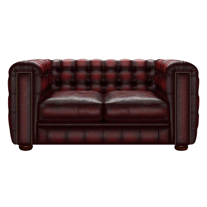 Kingsley 2 Sits Chesterfield Soffa Antique Red