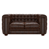 Kingsley 2 Sits Chesterfield Soffa Tudor Mahogany