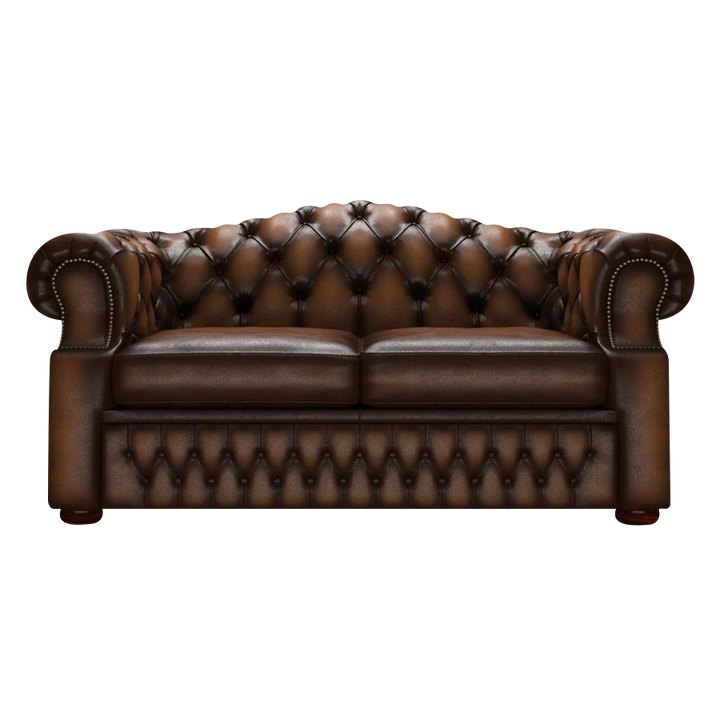 Lawrence 2 Sits Chesterfield Soffa Antique Autumn Tan