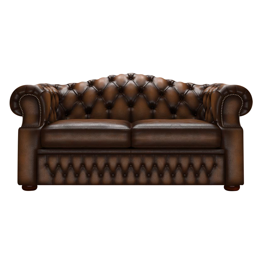 Lawrence 2 Sits Chesterfield Soffa Antique Autumn Tan