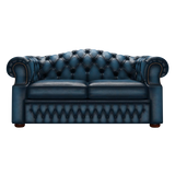 Lawrence 2 Sits Chesterfield Soffa Antique Blue