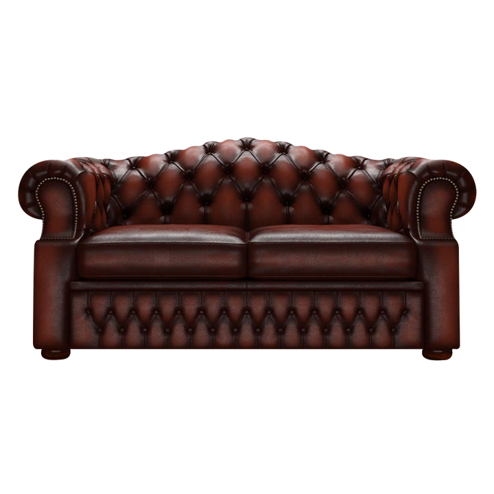 Lawrence 2 Sits Chesterfield Soffa Antique Chestnut