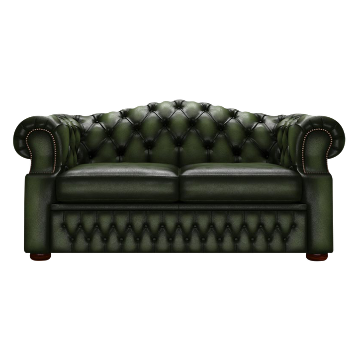 Lawrence 2 Sits Chesterfield Soffa Antique Green