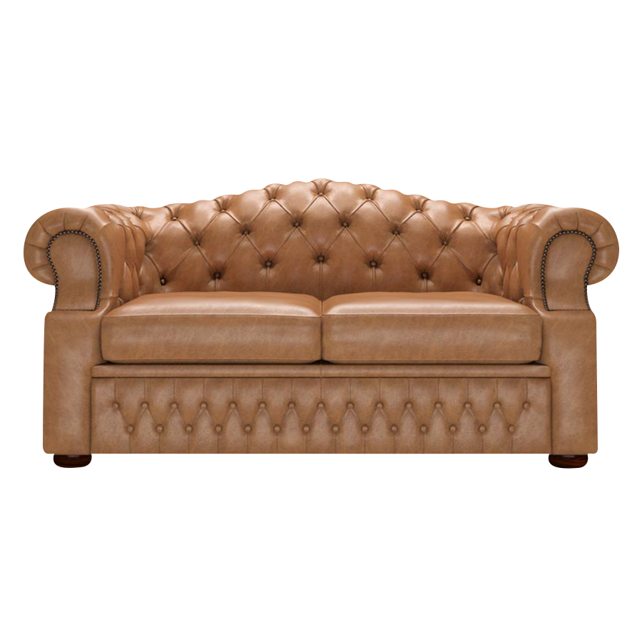 Lawrence 2 Sits Chesterfield Soffa Old English Tan