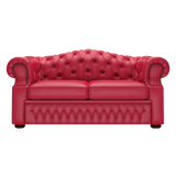 Lawrence 2 Sits Chesterfield Soffa Shelly Flame Red