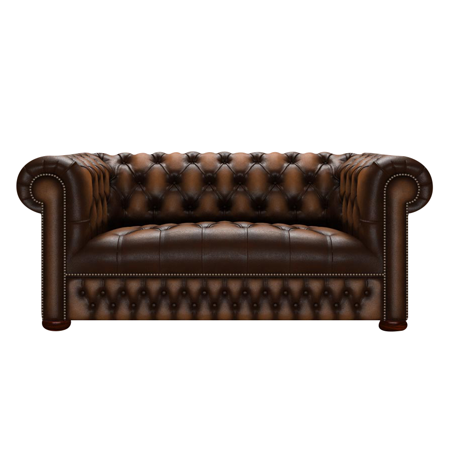 Linwood 2 Sits Chesterfield Soffa Antique Autumn Tan