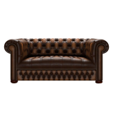 Linwood 2 Sits Chesterfield Soffa Antique Autumn Tan