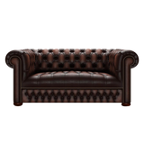 Linwood 2 Sits Chesterfield Soffa Antique Brown