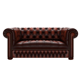 Linwood 2 Sits Chesterfield Soffa Antique Chestnut