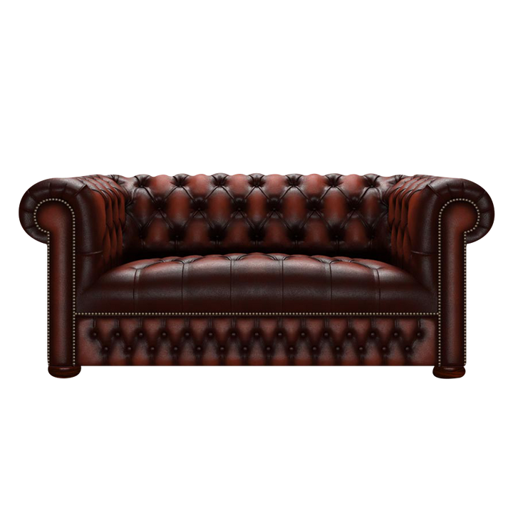 Linwood 2 Sits Chesterfield Soffa Antique Chestnut