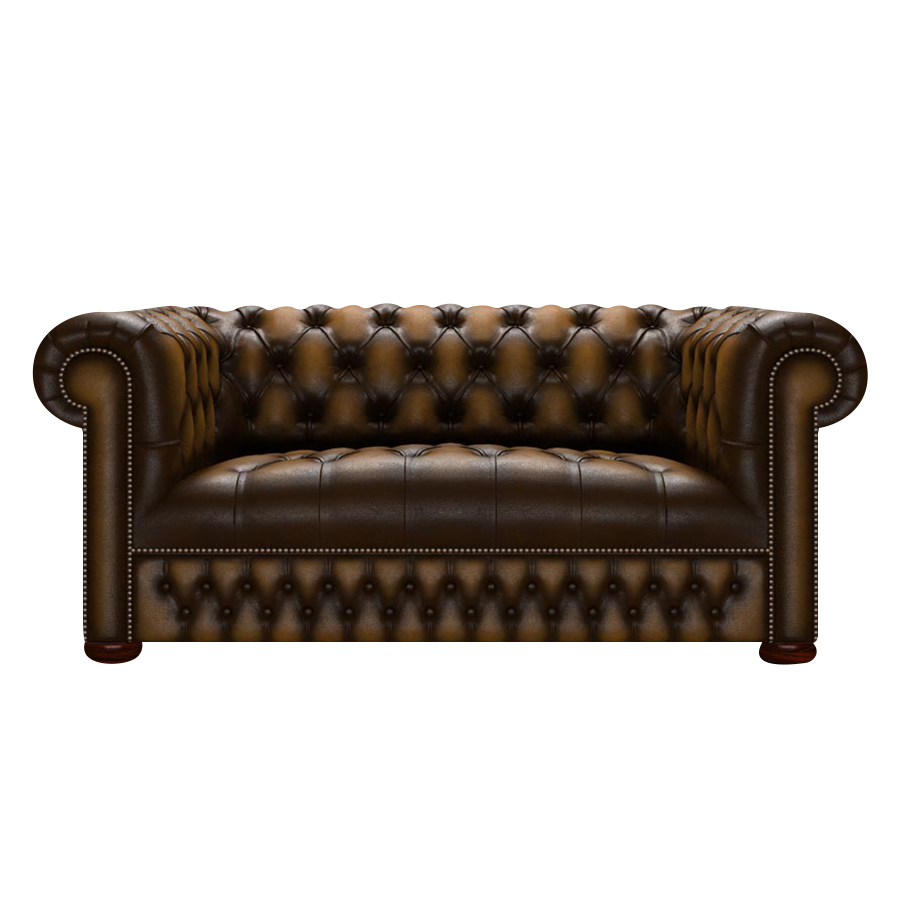 Linwood 2 Sits Chesterfield Soffa Antique Gold