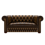 Linwood 2 Sits Chesterfield Soffa Antique Gold