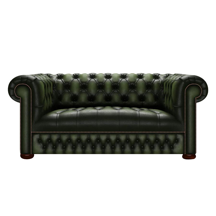 Linwood 2 Sits Chesterfield Soffa Antique Green