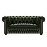 Linwood 2 Sits Chesterfield Soffa Antique Green