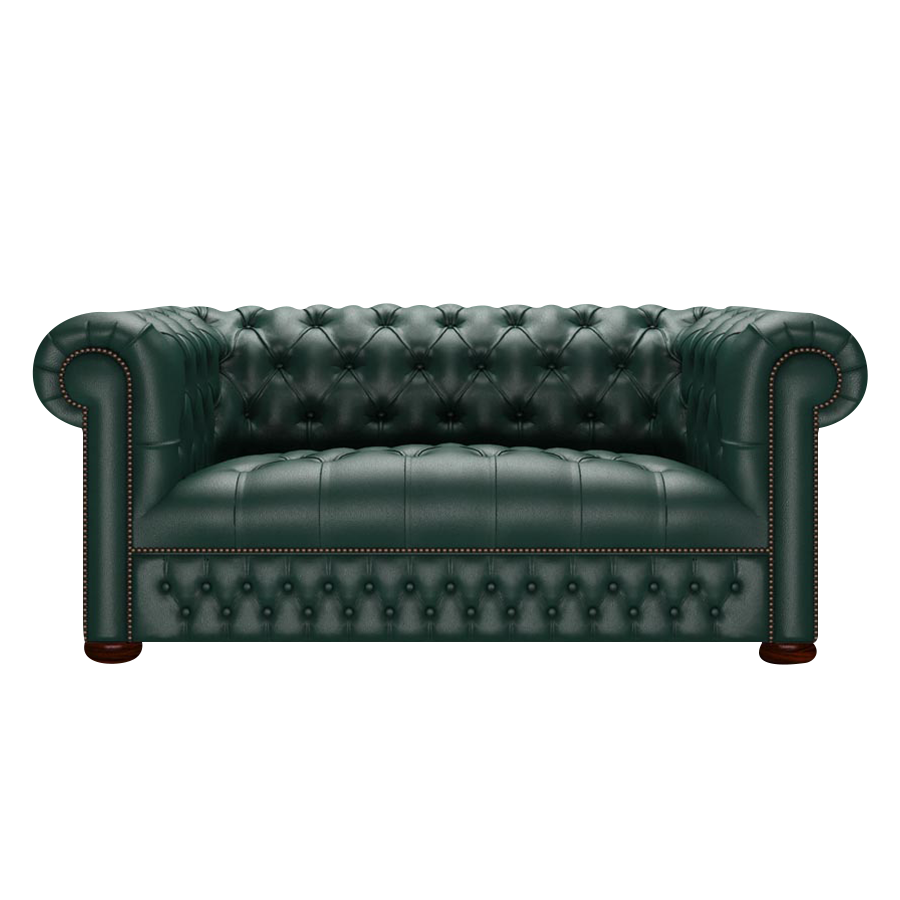 Linwood 2 Sits Chesterfield Soffa Birch Forest Green