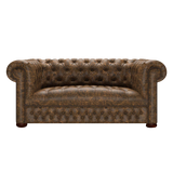 Linwood 2 Sits Chesterfield Soffa Etna Brandy