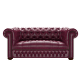 Linwood 2 Sits Chesterfield Soffa Old English Burgundy