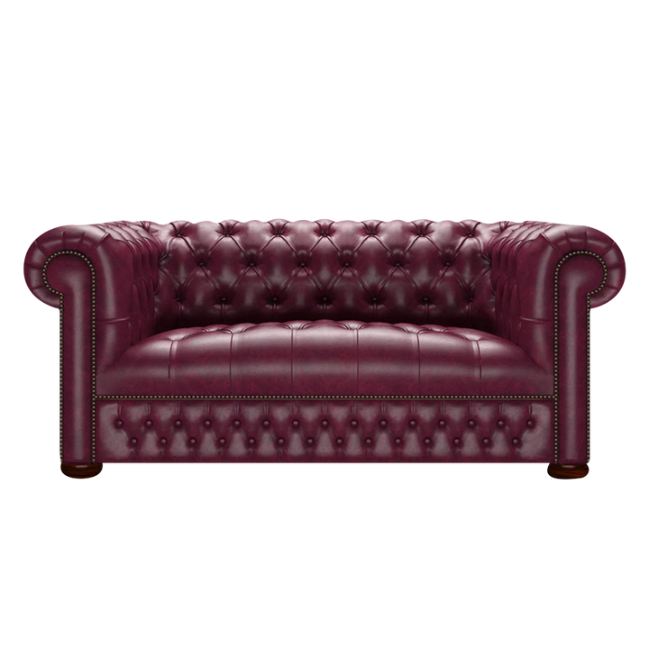 Linwood 2 Sits Chesterfield Soffa Old English Burgundy